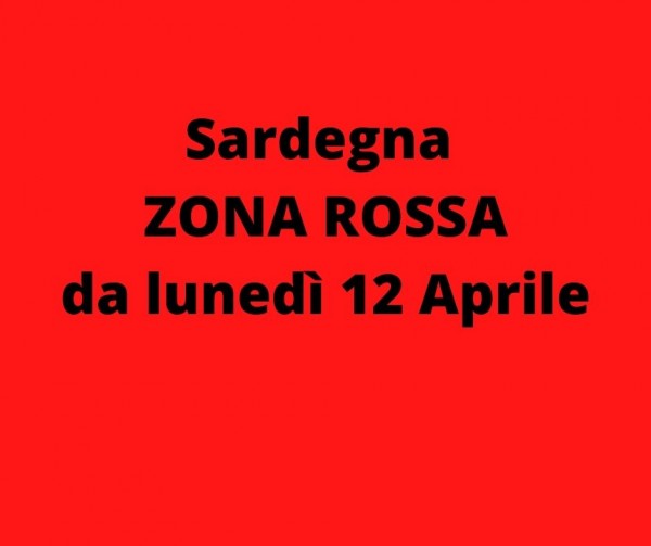 Sardegna Zona Rossa Da Lunedi 12 Aprile Confcommercio