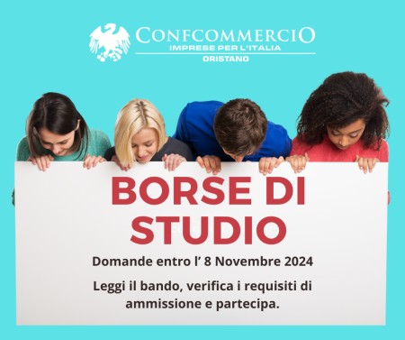 BORSE DI STUDIO - CONFCOMMERCIO ORISTANO